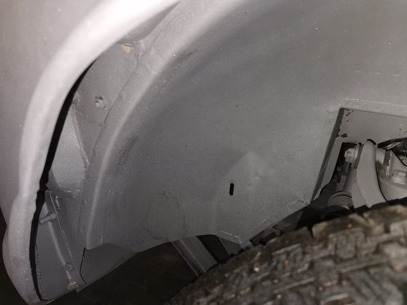 Fostering Classics - Triumph TR4 - under rear wheel arch before primer