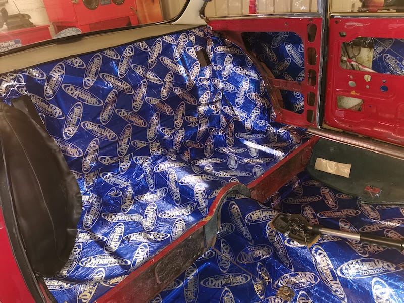 Alfa Romeo 1750 GTV - Interior soundproofing back - Fostering Classics