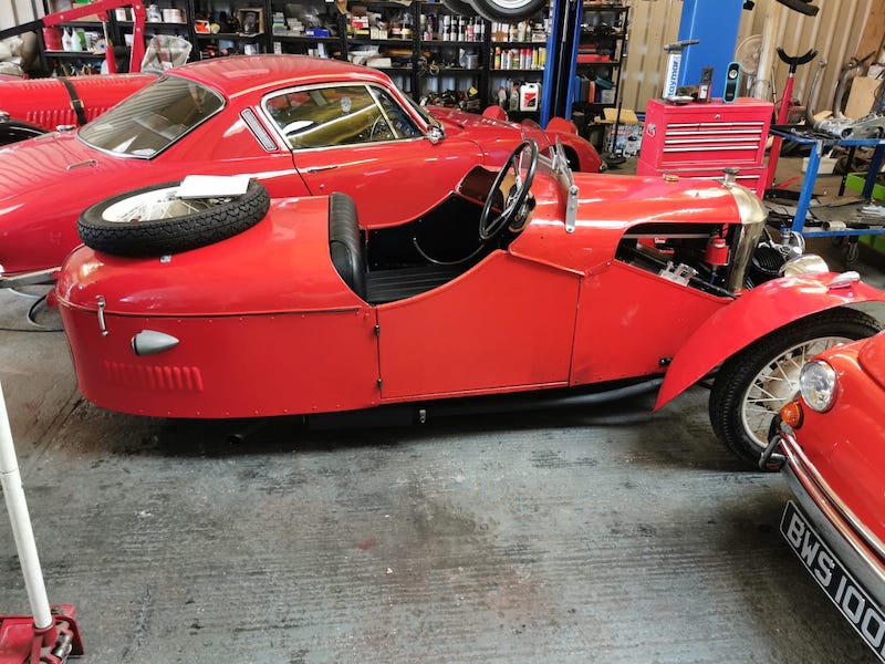 Morgan 3 wheeler - side back completed- Fostering Classics